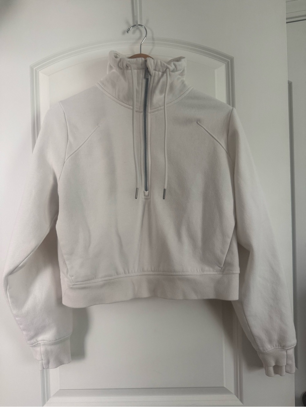 all in motion White Half-Zip Hoodie Sweatshirt size M